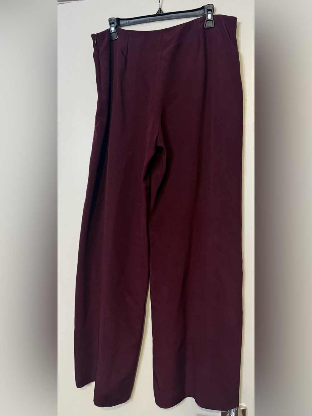 Eileen Fisher Silk Wide Leg Pants - Deep Wine. NWT. Petite L